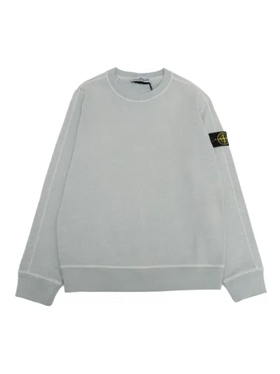Stone Island Kids' Sweatshirt In Light Blue