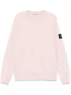 Stone Island Compass-badge Sweatshirt In Rosa