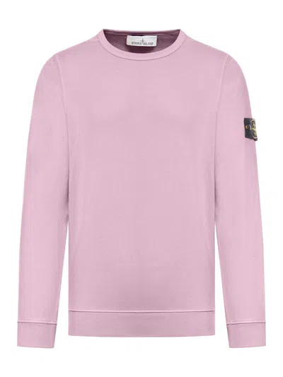 Stone Island Sweatshirt In Pink & Purple