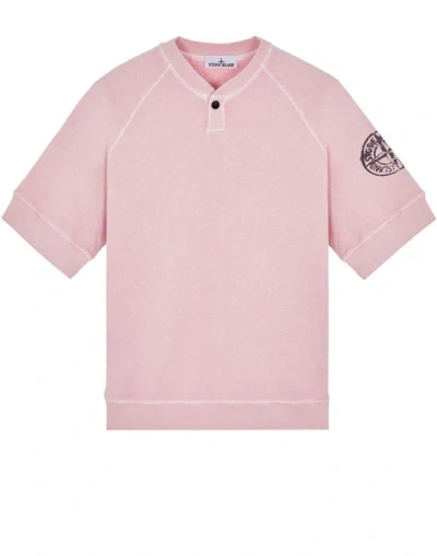 Stone Island Sweatshirt Pink Cotton