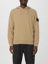 Stone Island Hoodie With Drawstring Hood And Kangaroo Pocket In Biscuit