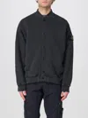 Stone Island 6100034 Organic Cotton Diagonal Fleece 'old' Effect In Black