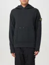 Stone Island Organic Cotton Hoodie With Hood In Schwarz