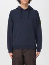 Stone Island Hoodie With Logo In Blue