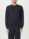 Stone Island Compass-patch Concealed-fastening Coat In Blue
