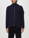 Stone Island Compass-motif Wool Sweatshirt In Blau