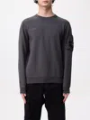 Stone Island Cotton Sleeve-pocket Sweater In Charcoal