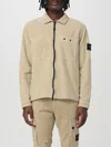 Stone Island Compass-badge Corduroy Shirt Jacket In Grau 1
