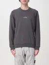 Stone Island Sweatshirt With Industrial Flow Print In Grey