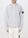 Stone Island Long Sleeve Zip-up Sweatshirt In Grey