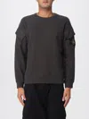 Stone Island Logo Crewneck Sweatshirt In Gray