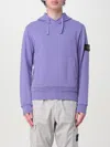 Stone Island Compass-badge Cotton Hoodie In Lilac