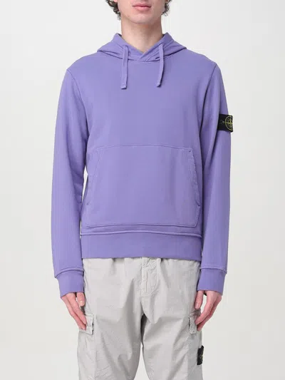 STONE ISLAND SWEATSHIRT STONE ISLAND MEN COLOR LILAC,424658038