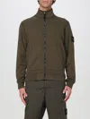 Stone Island Certified Virgin Wool Cardigan In Green