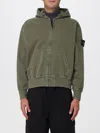Stone Island 6100017 Organic Panama Cotton 'old' Effect In Green