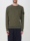 Stone Island Compass-badge Cotton Sweatshirt In Moosgrün