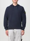 Stone Island Midnight Blue Stretch Cotton Hoodie In Navy