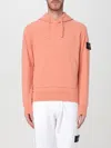 Stone Island Compass-badge Hoodie In Orange