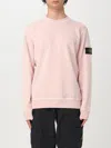 Stone Island Logo Sweatshirt In Pink