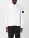 Stone Island Organic Cotton Hoodie In Weiss