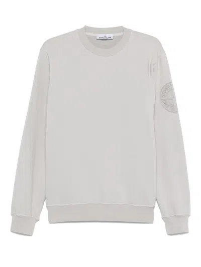 Stone Island Sweatshirt Clothing In V0061 Pearl Grey
