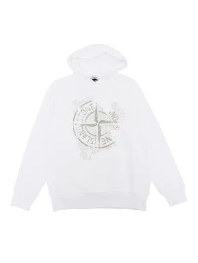 Stone Island Kids' Sweatshirt In White