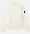 Stone Island 6100028 Brushed Cotton Fleece Sweatshirt In White