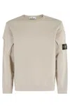 Stone Island Pocket-detail Cotton Sweatshirt In White