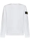 Stone Island Compass-badge Jersey-knit Jumper In White