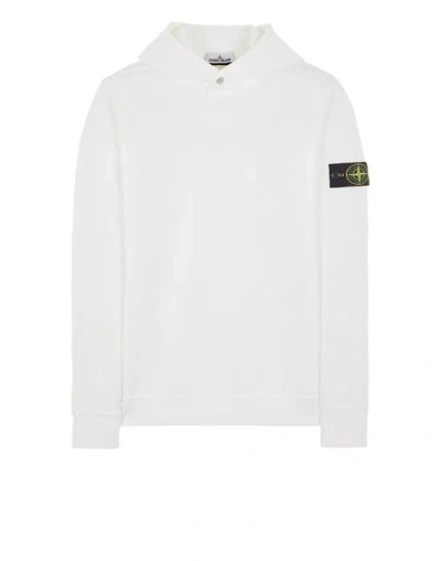 STONE ISLAND STONE ISLAND SWEATSHIRT WHITE COTTON