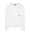 Stone Island Sweatshirt Blanc Coton In Blanc