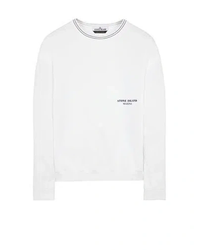 Stone Island Sweatshirt Blanc Coton