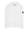 Stone Island Cotton Hoodie In Blanc