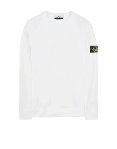 STONE ISLAND STONE ISLAND SWEATSHIRT BLANC COTON