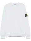 Stone Island Sweatshirt With Compass Application In White