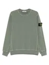 Stone Island Sweatshirt With Compass Application In Green