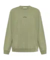 Stone Island Logo-print Cotton Sweatshirt In Green