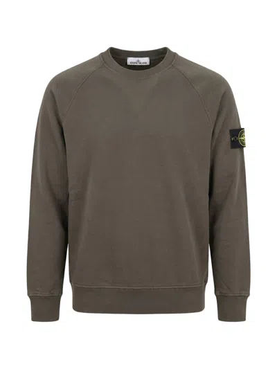 Stone Island Sweatshirt With Logo And Raglan Sleeves In Multi