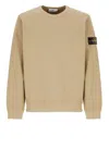 Stone Island Regular-fit Crewneck Sweatshirt With Side Inlays In Neutral