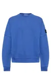 Stone Island Sweatshirt With Logo In Blu