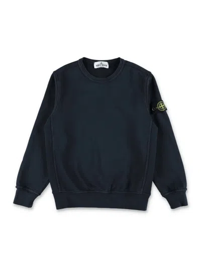 Stone Island Sweatshirt With Logo In Blue