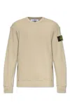 Stone Island Classic Fit Crew Neck Sweater With Distinctive Badge In Nude