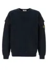 Stone Island Cotton Sweatshirt In Blue