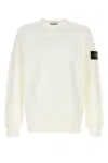 Stone Island Textured Knitwear Sweater With Logo Patch In Neutral