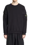 Stone Island Cotton Sweatshirt In Black