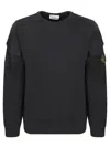 Stone Island Cotton Sweatshirt In Black