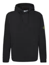 Stone Island Oversized Hoodie With Raglan Sleeves In Black