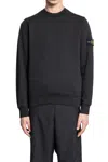 Stone Island Regular Fit Sweatshirt In Organic Cotton In Black