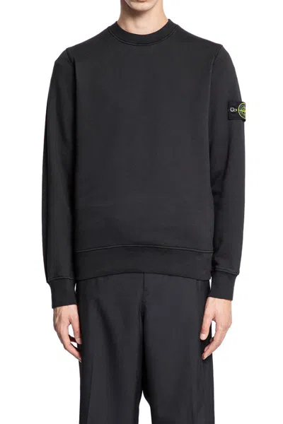 Stone Island Regular Fit Sweatshirt In Organic Cotton In Black
