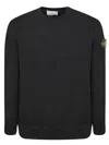 Stone Island Men's Diagonal Fleece Sweatshirt In Black